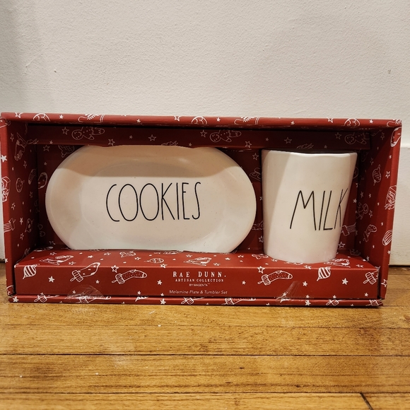Rae Dunn Milk and Cookies Tumbler and Plate Set - Picture 1 of 3
